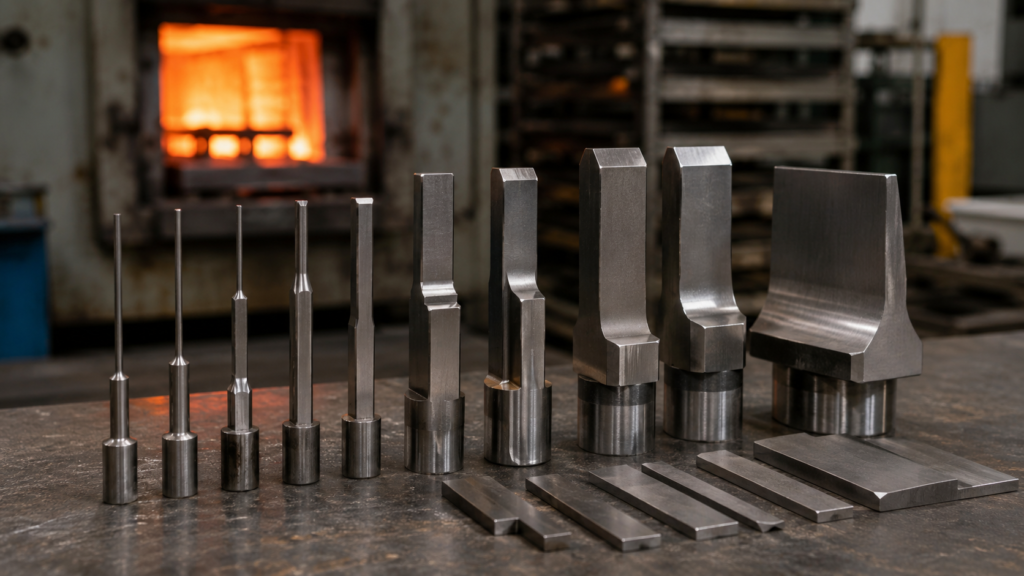 O1 vs A2 tool steel precision punches and blades after heat treatment